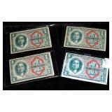1 Dollar US Military Payment Certificates, Series 611, Qty. 4