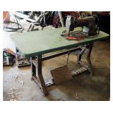 Consew Industrial Sewing Machine, Model 226, Knee Peddle And Foot Treadle, 38" X 48" X 20"