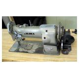 Juki Industrial Sewing Machine, Model LU-563 With Knee Peddle And Foot Treadle 41" X 48" X 20