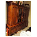 Large Solid Wood 4-Door Curio Cabinet, 69.5" X 78.5" X 17.5"