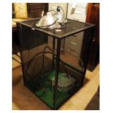 Aluminum Framed Reptile Cages With Screen Panels, Qty. 2, 36"X 24" X 25" Includes 2 Warming Lamps