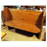 Solid Wood Church Pew, 36" X 51" X 19"