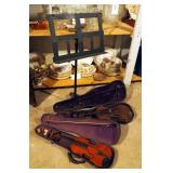 Antonius Stradivarius Cremonentis 22" Violin, Marked "Faciebat Anno 17" And An Unmarked Antique 24" 