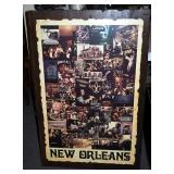 "New Orleans" Decoupage Wall Hanging, 39" X 25"