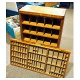 Antique Solid Wood Mail Sorting Cabinet With Dovetail Construction 32.5" X 20" X 10 And Hamilton Pri