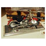 Maisto Harley-Davidson Die Cast 1999 Fat Boy Replica Motorcycle 1:18 Scale And Harley-Davidson Photo