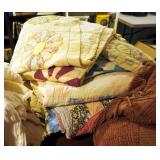 Vintage Hand Stitched Patchwork Quilts, And Bedspreads, Various Sizes And Patterns, Qty 8