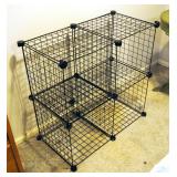 Wire Grid Modular Storage Rack, 29" X 29" X 14"
