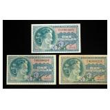One Dollar, US Military Payment Certificates, Series 692, Qty 3