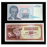 100 Dinara, Bank Of Yugoslavia, Qty 2