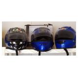 AGV,M2R And Blue Tooth Capable Full Face Racing Helmets, Total Qty 3