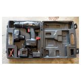 Craftsman Battery Powered 3/8" Drill Including Carrying Case, Batteries And Charging Base