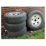 Used Goodyear SR-A Tires Size P265/70R17 Qty.4 And 17" Wheels Qty. 4 - Off Of 2015 Dodge Ram Truck
