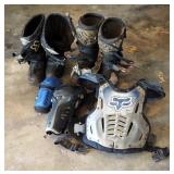 Fox, A.R.C. Motocross Racing Gear, Including Boots, Elbow And Knee Braces And Chest Protector