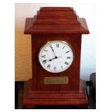 Battery Powered Mantel Clock, Felt Line Wood Storage Keepsake Box, Desk Lamp And More