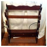 Wood Wall Mounted Gun Rack With Key, 29" x 25" x 5" And Wood Wall Mounted Gun Rack, 26" x 22" x 4"