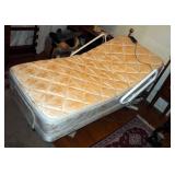 Sonoid Twin Adjustable Medical Bed,With Brass Style Headboard Mattress, Box Spring, And Frame