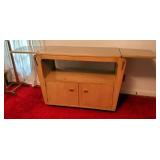 Mid Century Rolling Buffet With Drop Leaf Sides, 30" x 40" x 16"