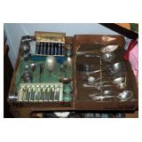 Sterling And Silver Plate Flatware Including Kirsten Corn Holders, Mirrored Name Plates And Tarnish 