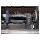 Antique Dassar Princess Treadle Sewing Machine With Solid Wood Cabinet, 31" x 34" x 18"
