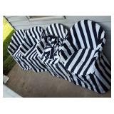 Vinyl Patio Chairs With Matching Slip Covers, Qty 4