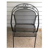 Metal Rounded Back Patio Chair