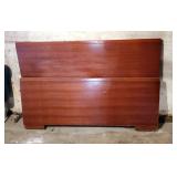 Antique Full Size Solid Wood Head Board, Matching Foot Board And Bed Rails