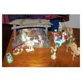 Vintage 17 Piece Nativity Set