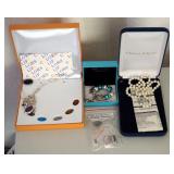 Bella Perlina #1 Mom Charm Bracelet, Life Colors Sterling Silver Interchangeable Necklace And Ring S