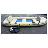 Intex Excursion 5 Inflatable Rafting And Fishing Boat, 5 Person Capacity, Detachable Seats, Includes