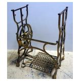 Antique Cast Iron Treadle Sewing Machine Base, Gold Tone