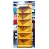 Ethan Allen Corner Book Shelf/ Display Case Model 19-9327 With 2 Fixed Shelves And 3 Adjustable Shel