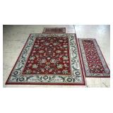 Lakewood 3-Piece Area Rug Set Cambridge Pattern, Includes 5