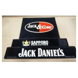 Jack Daniels And Sapporo Bar Mats, Qty 3