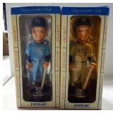 Two Kansas City Royals George Brett Bobbleheads, Limited Edition Cooperstown Collection, Both Blue A