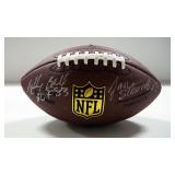Autographed NFL Football, Signed By Chiefs Hall Of Fame Players Bobby Bell, Andy Davis, Ed Budde And