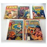 Comic Book Collection, Includes Captain America, Fantastic 4, Shield, True Comics, And More, Total Q