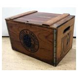 Procter & Gamble Wood Crate With Hinged Lid And Metal Edging, 11.5" H x 18" W x 12" D, Includes "The