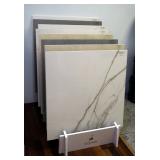 Presitgio Porcelain Tiles, 30" x 30", Qty 8, Various Styles And Colors Includes Rack