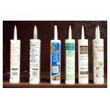 Sanded Acrylic Latex Caulking, Assorted Brands, Qty 9 Tubes