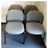 Harbour Creations Upholstered Metal Framed Reception Chairs, Qty 4