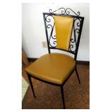 Retro Chromcraft Metal Framed Upholstered Dining Chairs, Qty 6