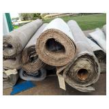 12 Ft Commercial Carpet Rolls, Various Lengths, Texture, Colors, Approx Qty 14 Rolls