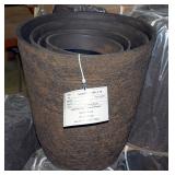 Round Aged Lite Astro Planter Set With Sandalwood Finish, 18", 15", 12", 10" Openings, Qty 7 Sets Of