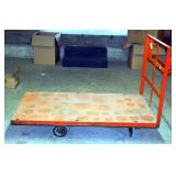 Large Heavy Duty Steel Rolling Warehouse Cart, 80" x 44"