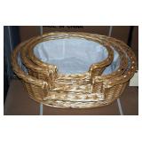 Steamed Willow Lined Pet Baskets, Sets Of 3, 27", 22", 17", Qty 25 Sets