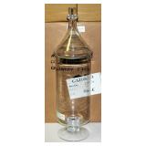 23" Clear Glass Apothecary Jars With Lid, 7" Wide, Qty 2