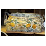Split Rattan And Bamboo Cross Handled Basket Assortment Including Oval, Round, Square, Trays And Mor