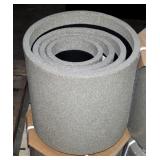 Round Stone Lite 4 Piece Planter Sets Includes Water Reservoir Tray, Limestone Finish, 15" 12",9", 7