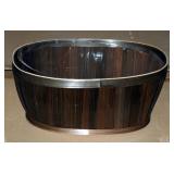 6" Split Wood Oval Basket, Stained Finish, Qty 140